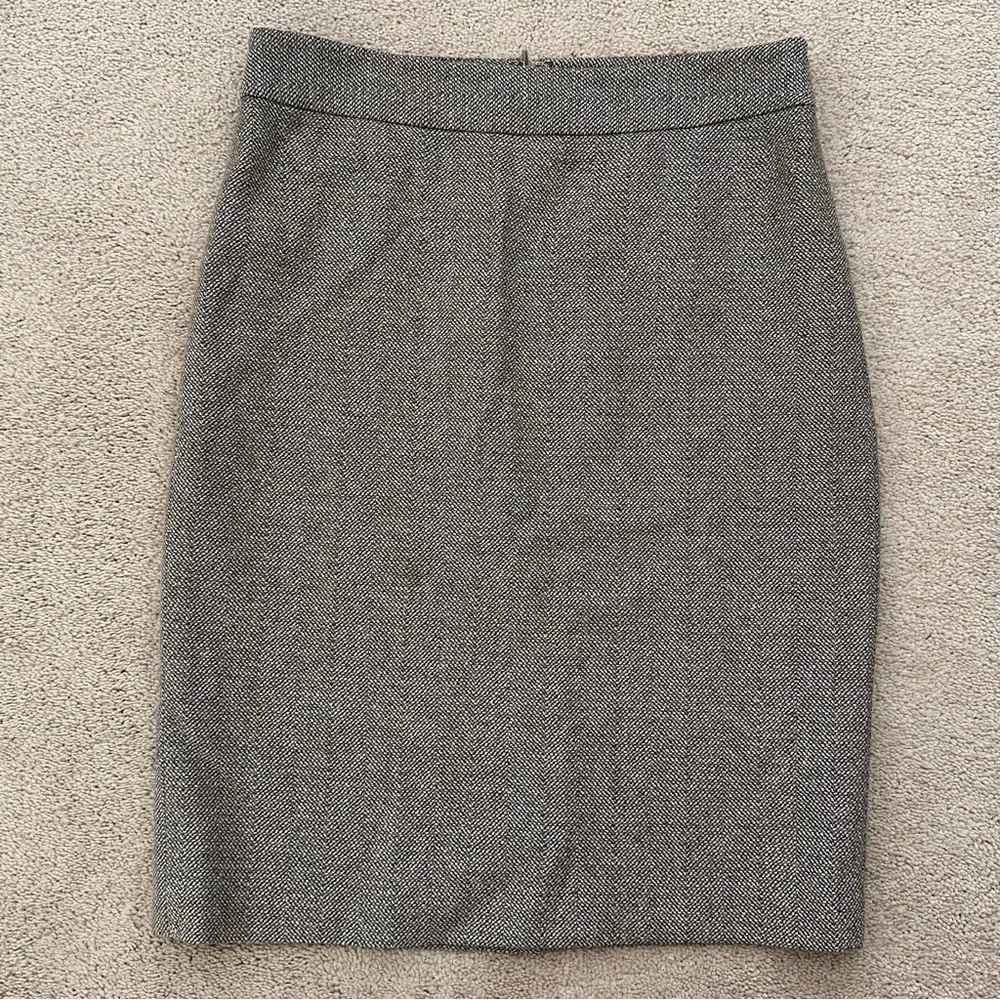 Brown Wool Tweed Fall Pencil Skirt - Ann Taylor / Business Casual / Office